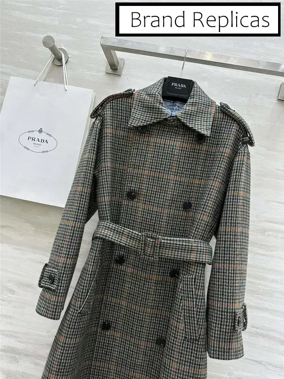 Prada Wool Long Trench Coat